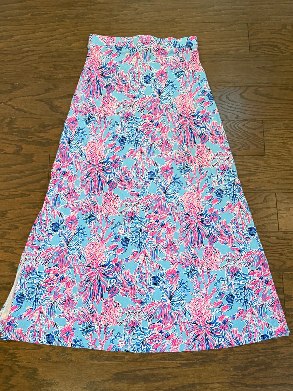 Lilly Pulitzer Adea Maxi Skirt – Celestial Blue Seek & Sea – Size Medium - Picture 3 of 9